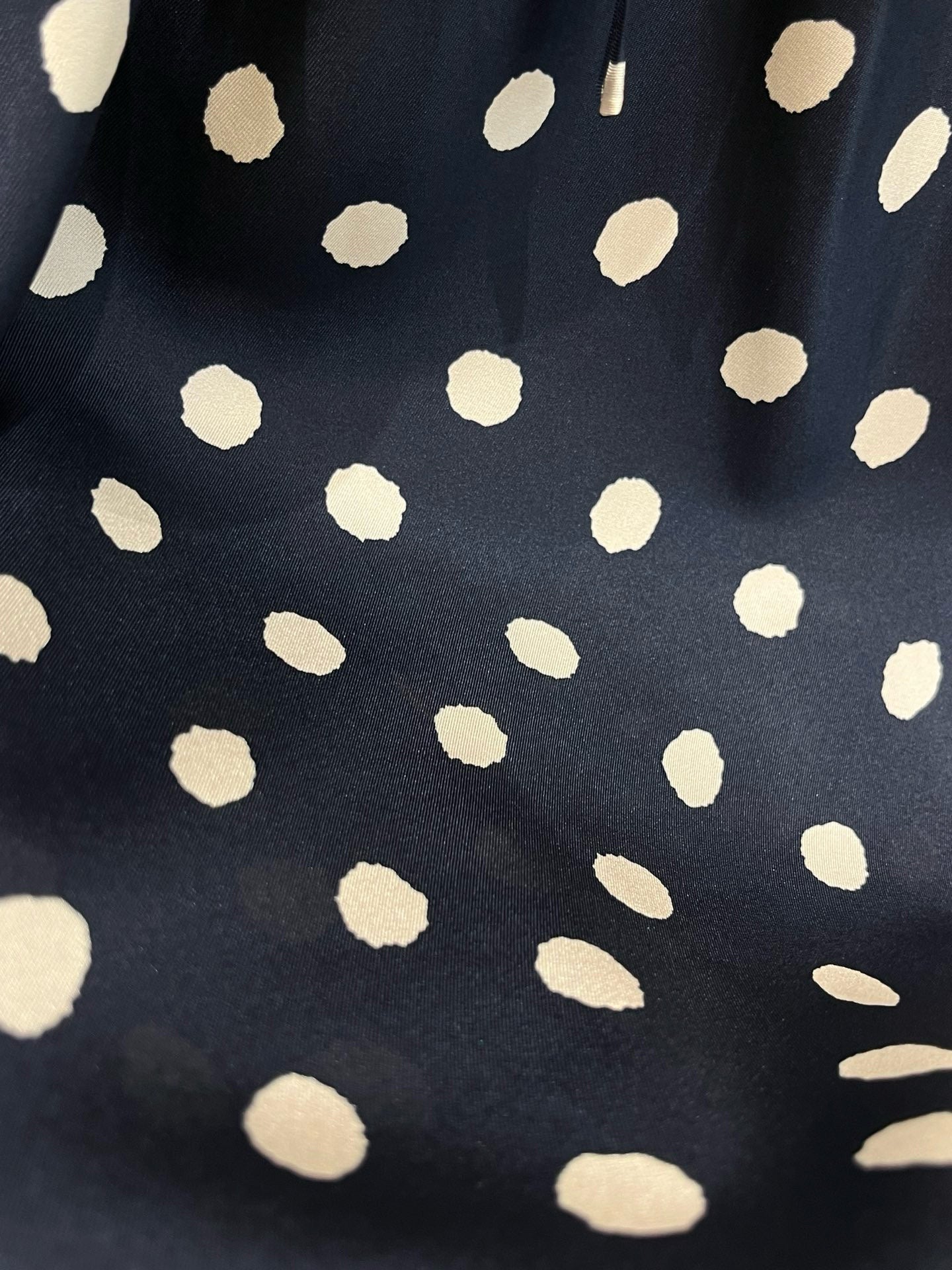 Loose-Fitting Short-Sleeve Silk Dress