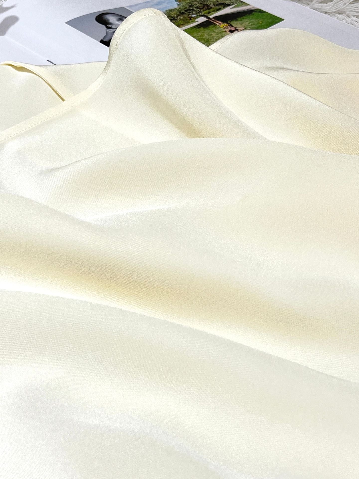 A-Line Sleeveless Silk Dress